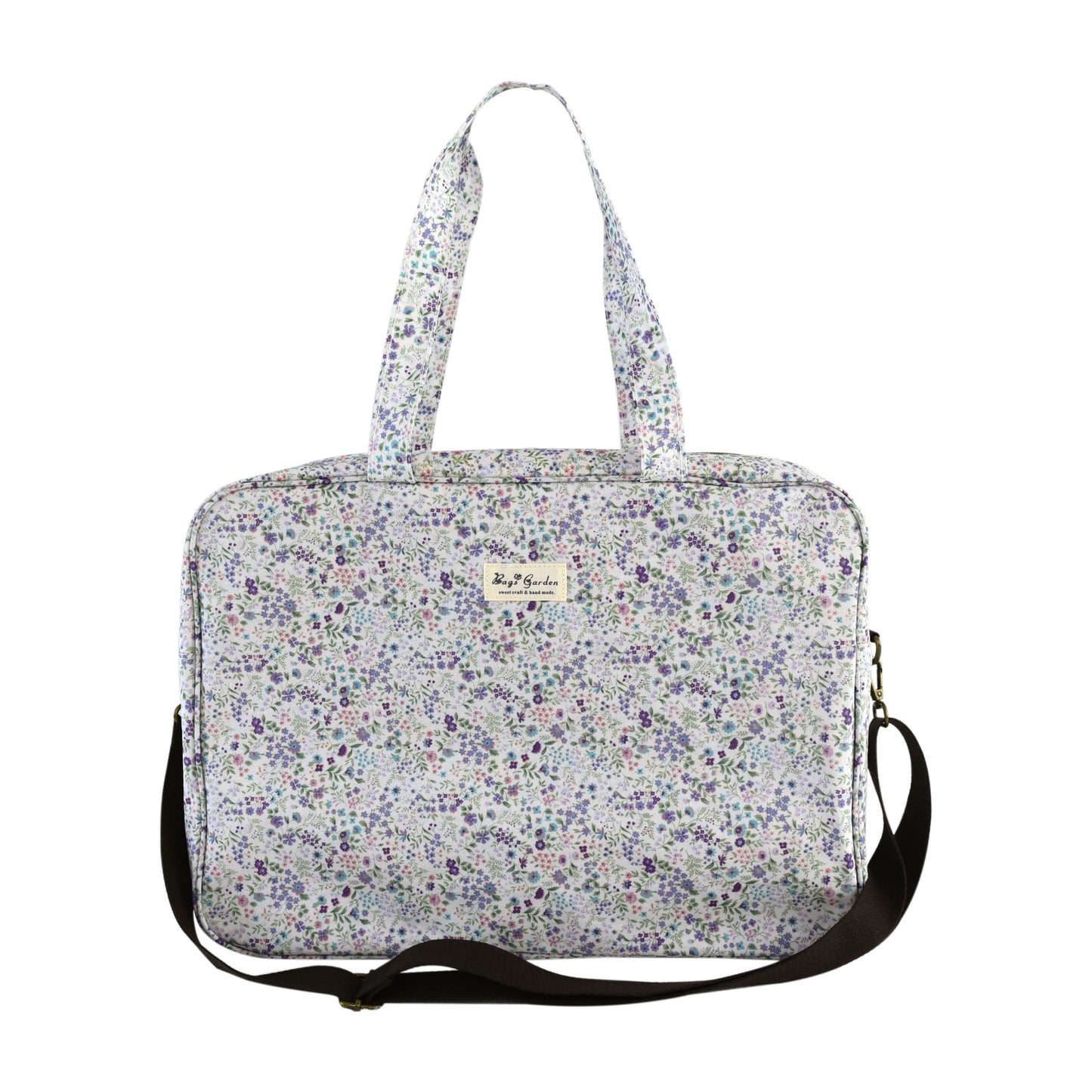 Bolso de Viaje Floral Grande Impermeable con Cremallera, Asas Largas y Correa de Hombro Ajustable