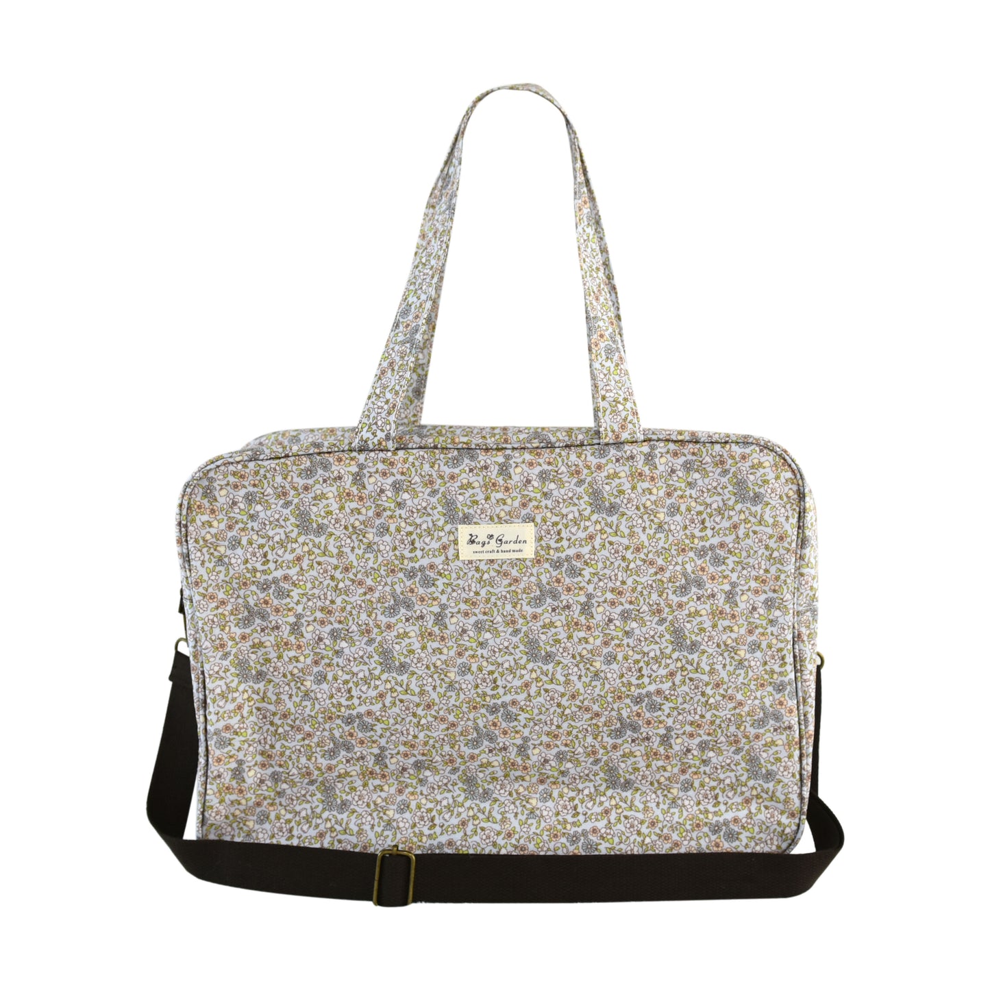 Bolso de Viaje Floral Grande Impermeable con Cremallera, Asas Largas y Correa de Hombro Ajustable