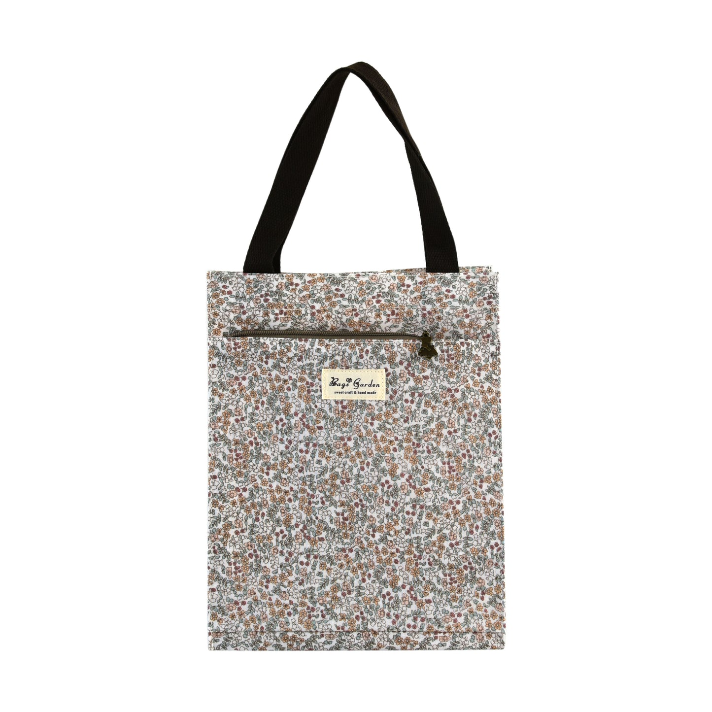 Bolso de Mano pequeño Floral Impermeable con Bolsillo Frontal, Cierre de Botón y Asas para Uso Diario