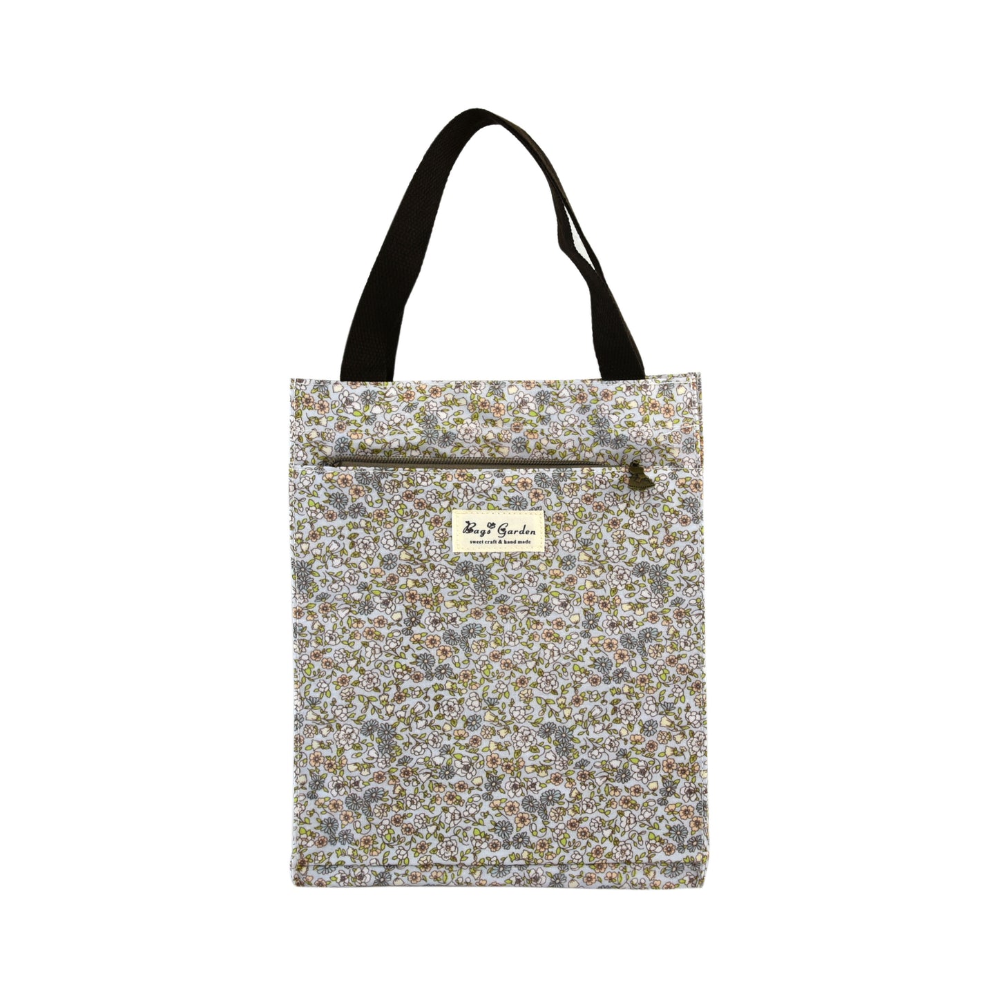 Bolso de Mano pequeño Floral Impermeable con Bolsillo Frontal, Cierre de Botón y Asas para Uso Diario