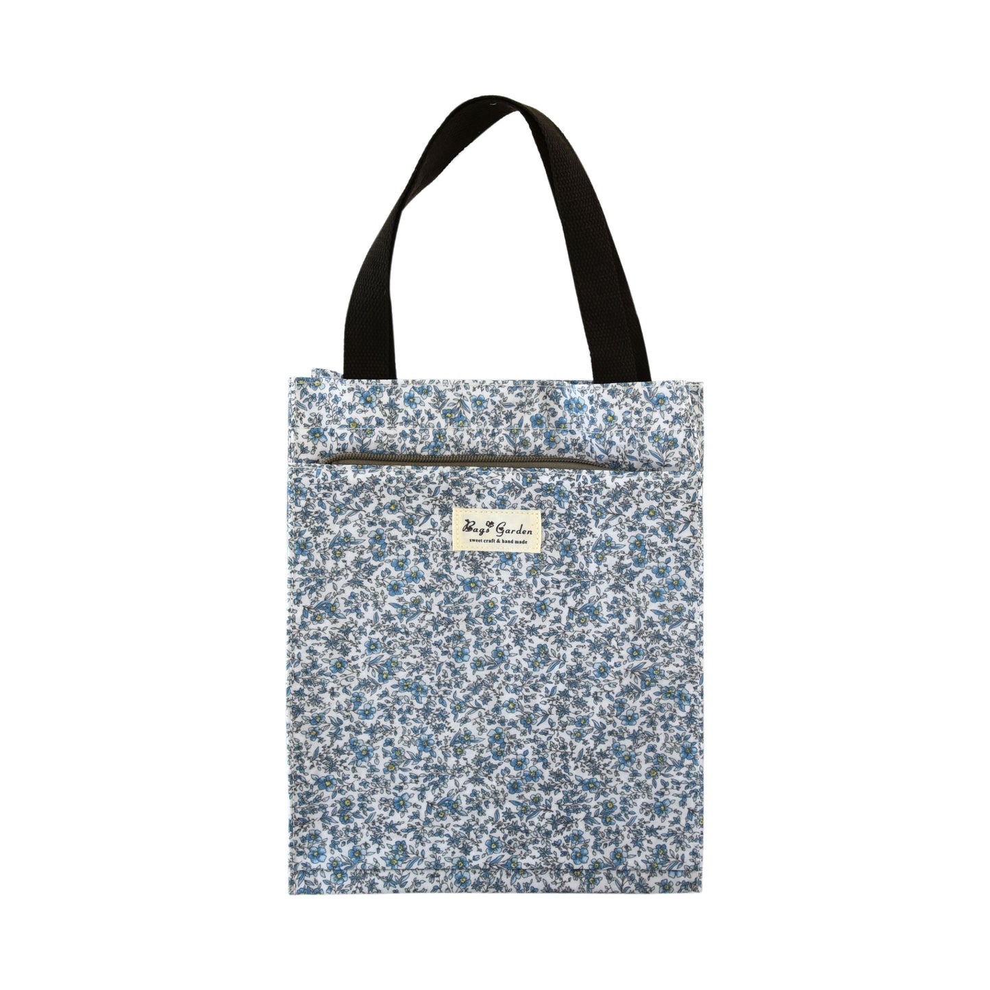 Bolso de Mano pequeño Floral Impermeable con Bolsillo Frontal, Cierre de Botón y Asas para Uso Diario