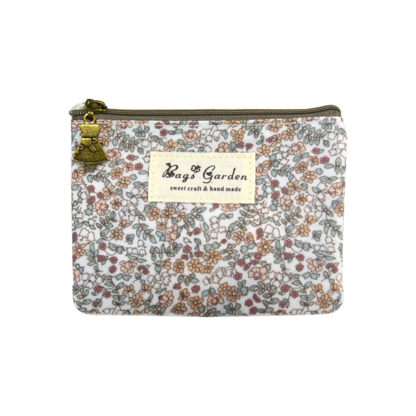 Monedero Floral Pequeño con Cremallera