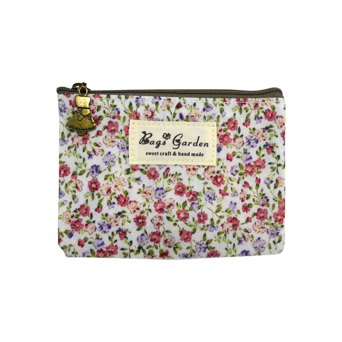 Monedero Floral Pequeño con Cremallera