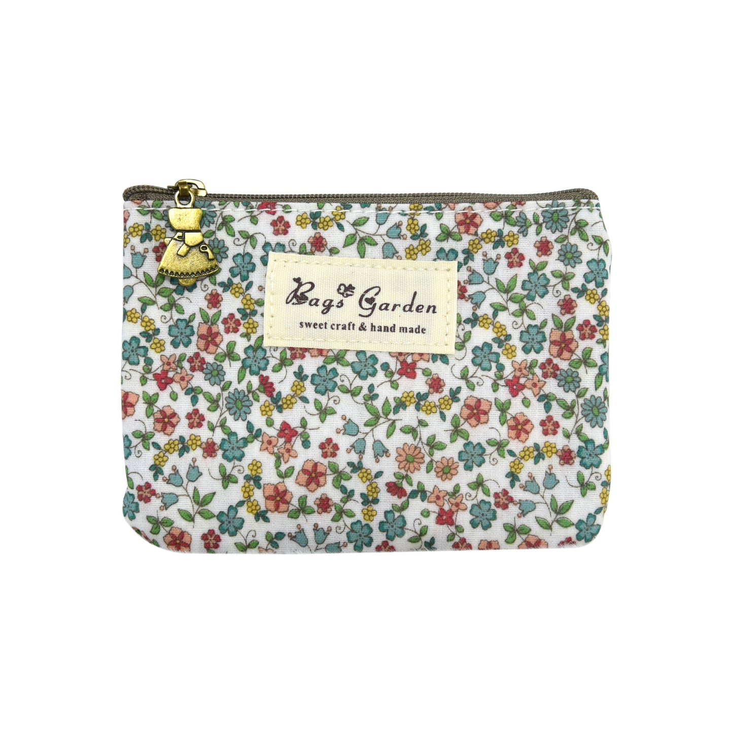 Monedero Floral Pequeño con Cremallera