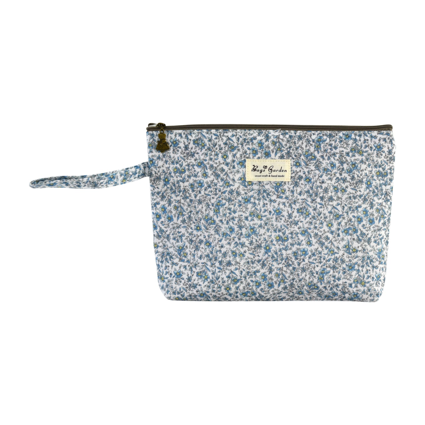 Neceser Floral Grande Impermeable con Cremallera y Asa de Mano para Maquillaje y Viaje