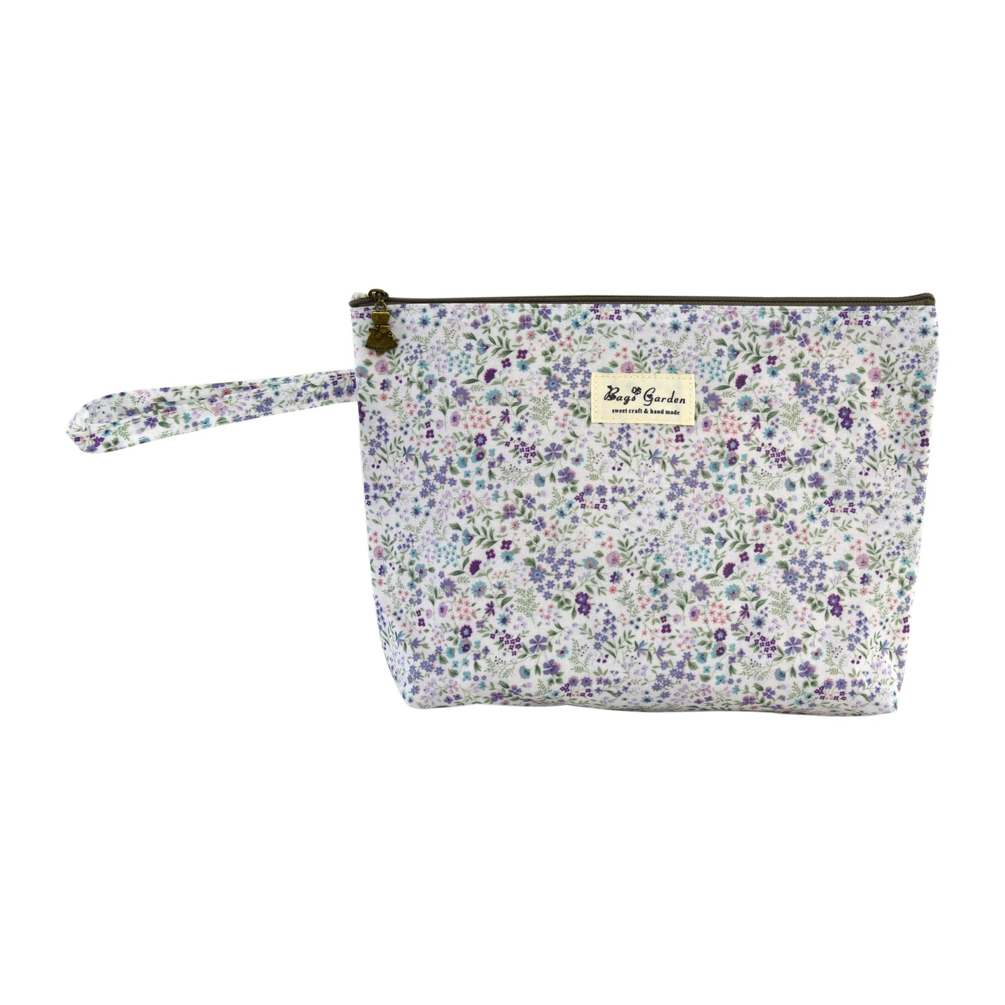 Neceser Floral Grande Impermeable con Cremallera y Asa de Mano para Maquillaje y Viaje