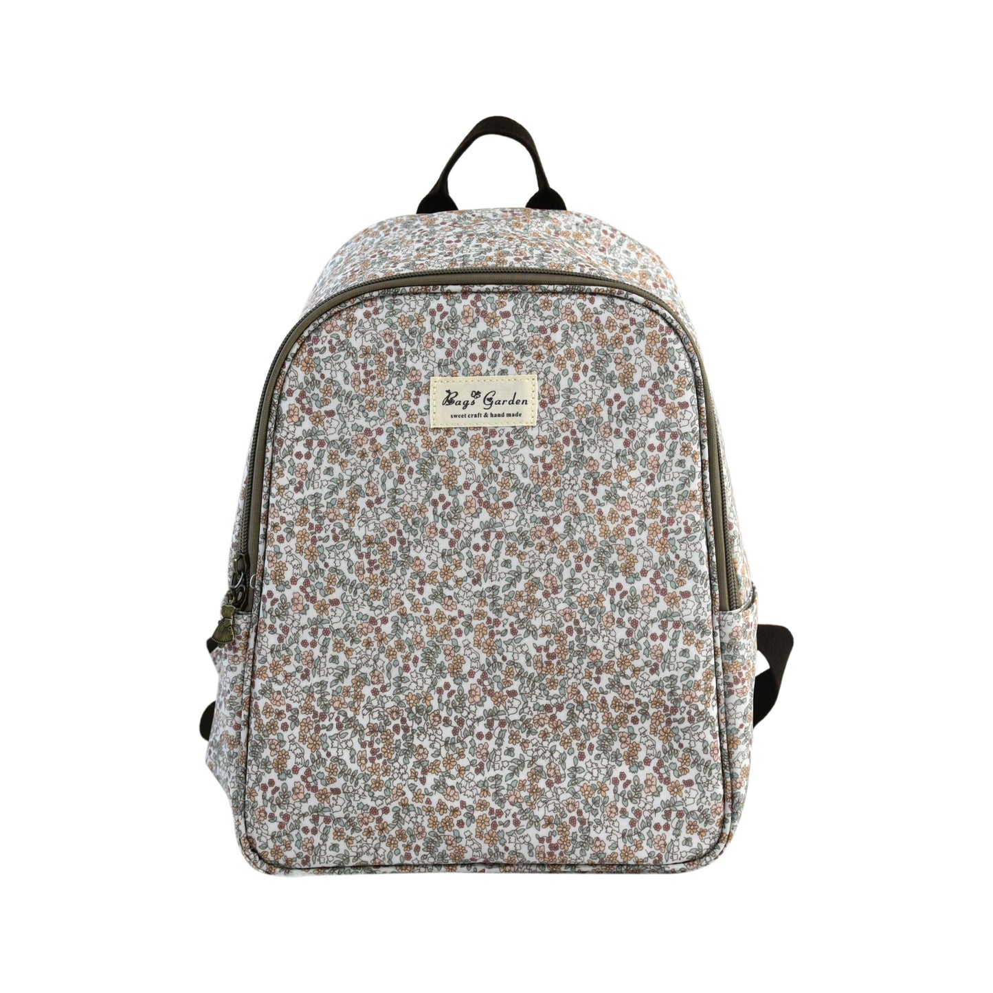 Mochila Nevera Floral Impermeable con Interior Térmico, Doble Cremallera, Bolsillos Laterales y Tirantes Ajustables