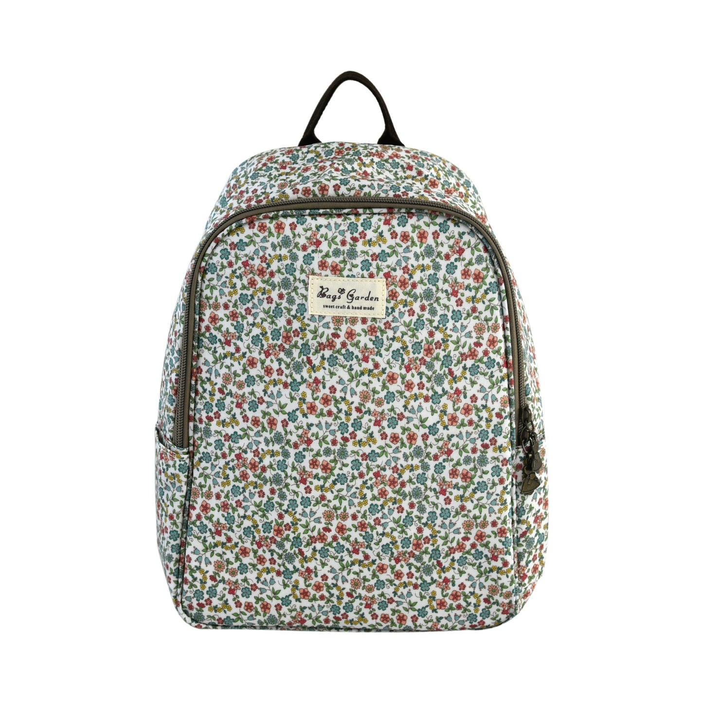 Mochila Nevera Floral Impermeable con Interior Térmico, Doble Cremallera, Bolsillos Laterales y Tirantes Ajustables