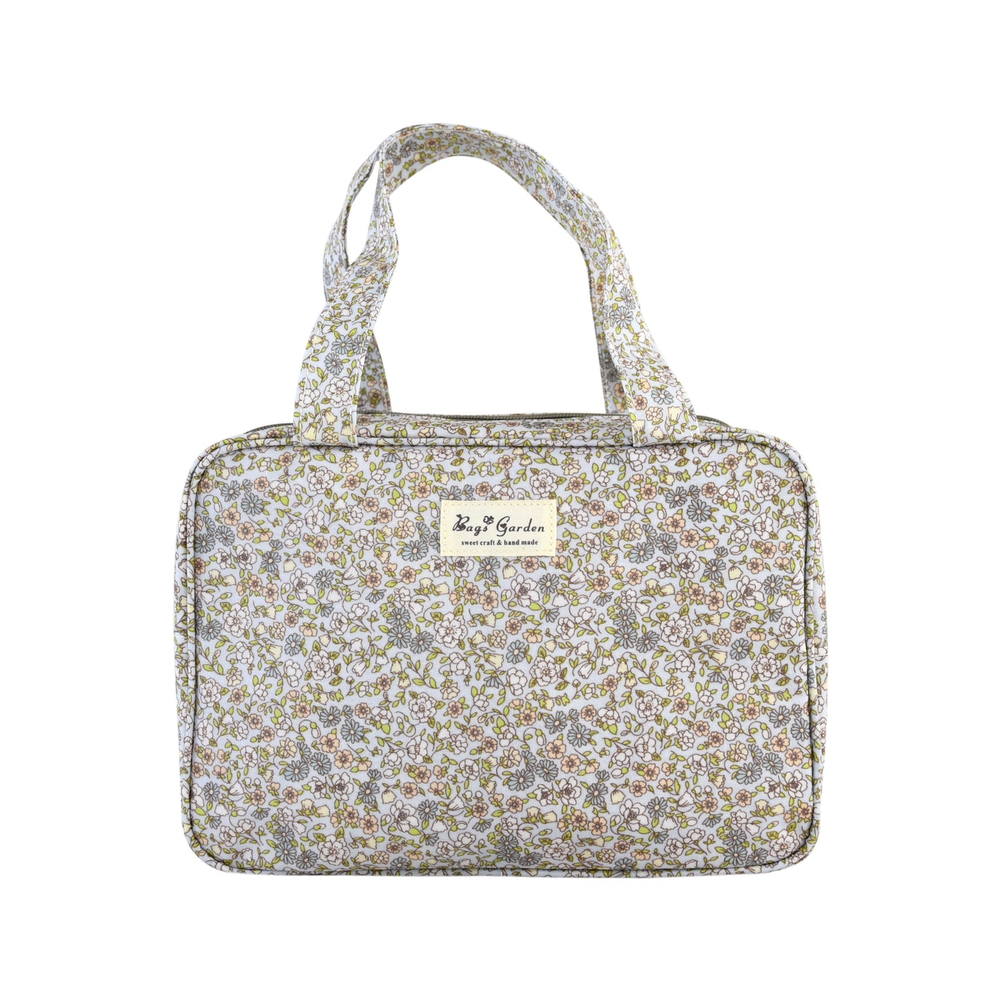 Bolso Impermeable de Flores con Doble Compartimento y Asas