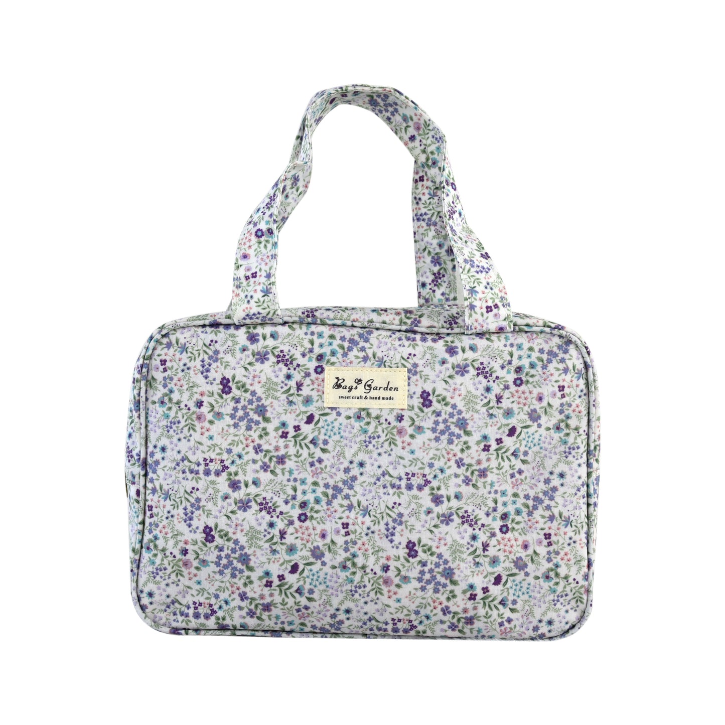 Bolso Impermeable de Flores con Doble Compartimento y Asas