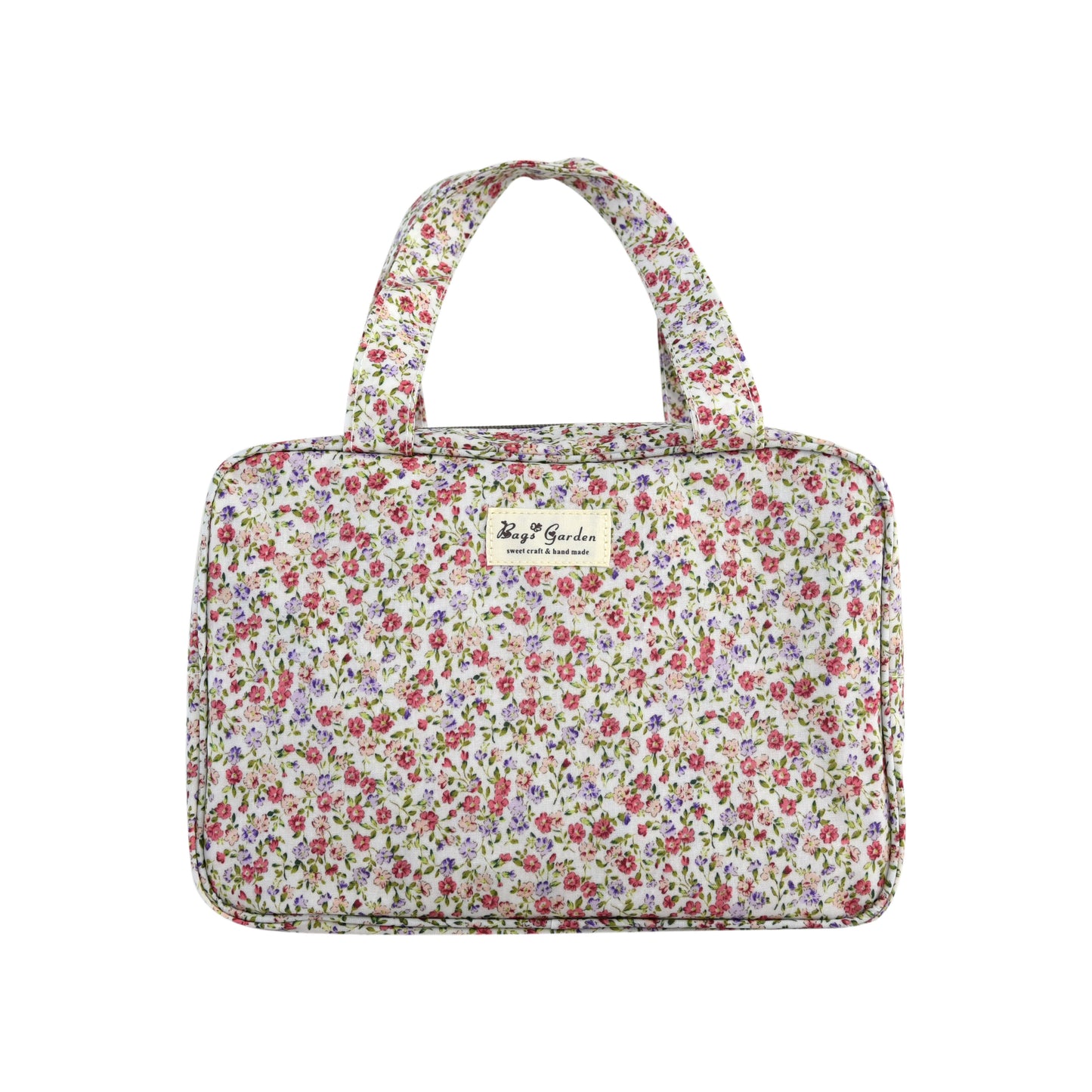 Bolso Impermeable de Flores con Doble Compartimento y Asas