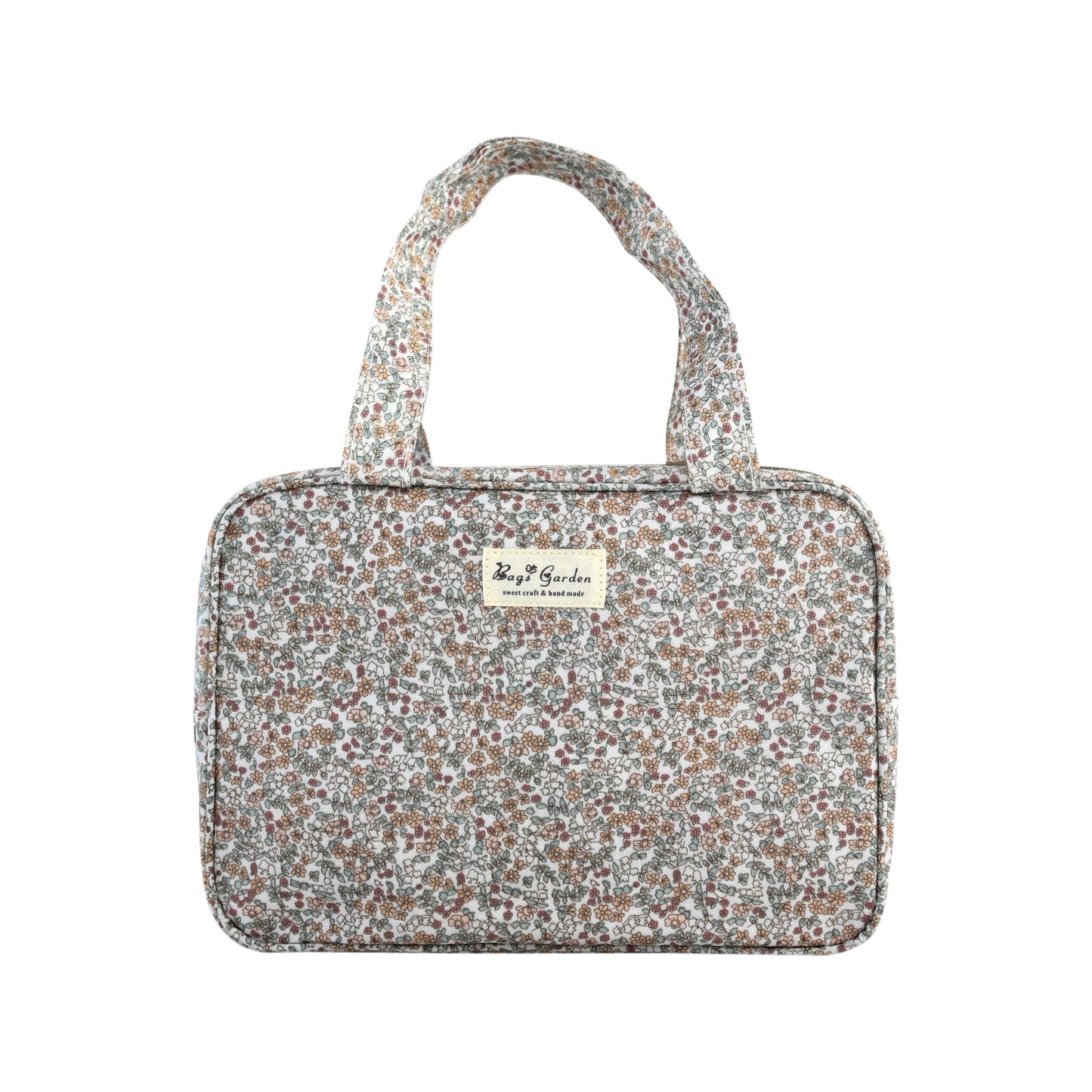 Bolso Impermeable de Flores con Doble Compartimento y Asas