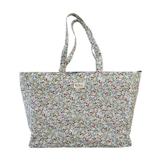 Bolso de Playa Impermeable Floral | Bolsa Tote Grande de Verano con Cremallera