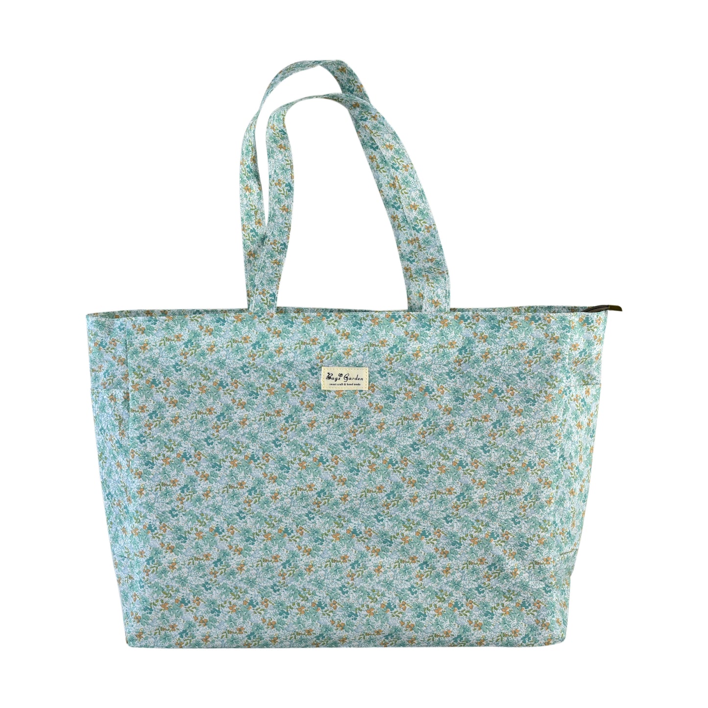 Bolso de Playa Impermeable Floral | Bolsa Tote Grande de Verano con Cremallera