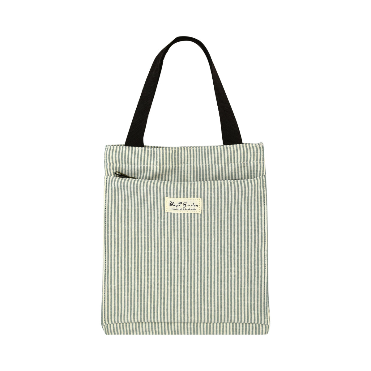 Bolso de Mano de Algodón a Rayas