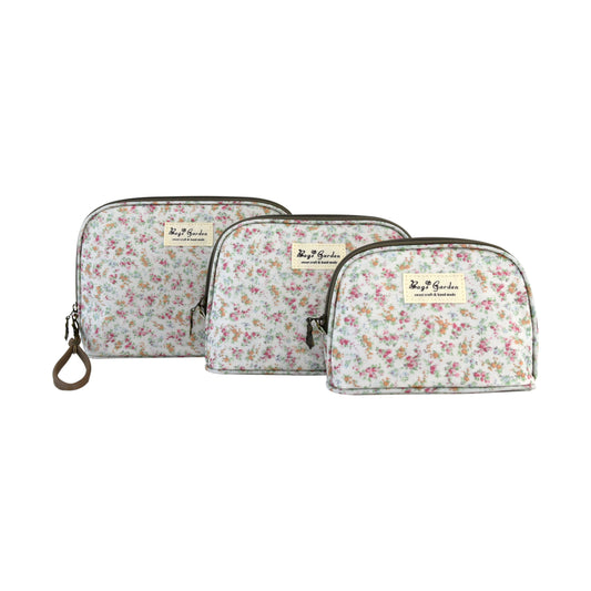 Set de 3 Neceseres Impermeables con Flores | Bolsas de Aseo y Maquillaje Multiusos para Viaje