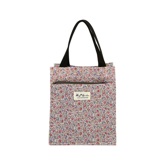 Bolso de Mano Mediano Impermeable Floral | Bolsa de Almuerzo Multifuncional con Bolsillo
