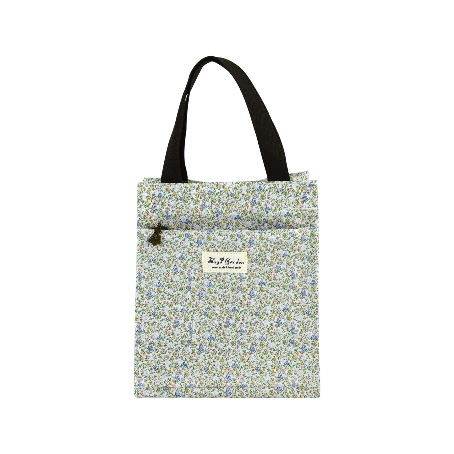 Bolso de Mano pequeño Impermeable Floral | Bolsa de Almuerzo Multifuncional con Bolsillo