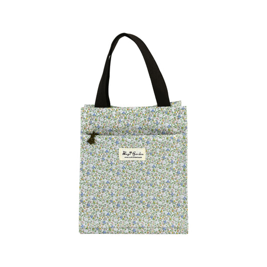 Bolso de Mano Mediano Impermeable Floral | Bolsa de Almuerzo Multifuncional con Bolsillo