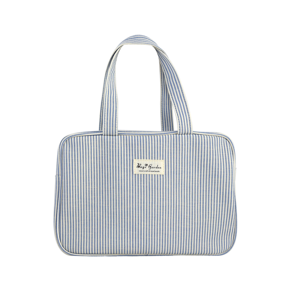 Bolso con Asas de Algodón a Rayas