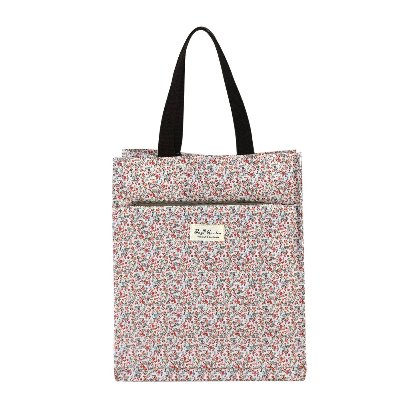 Bolso de Mano Grande Impermeable Floral | Bolsa de Almuerzo Multifuncional con Bolsillo