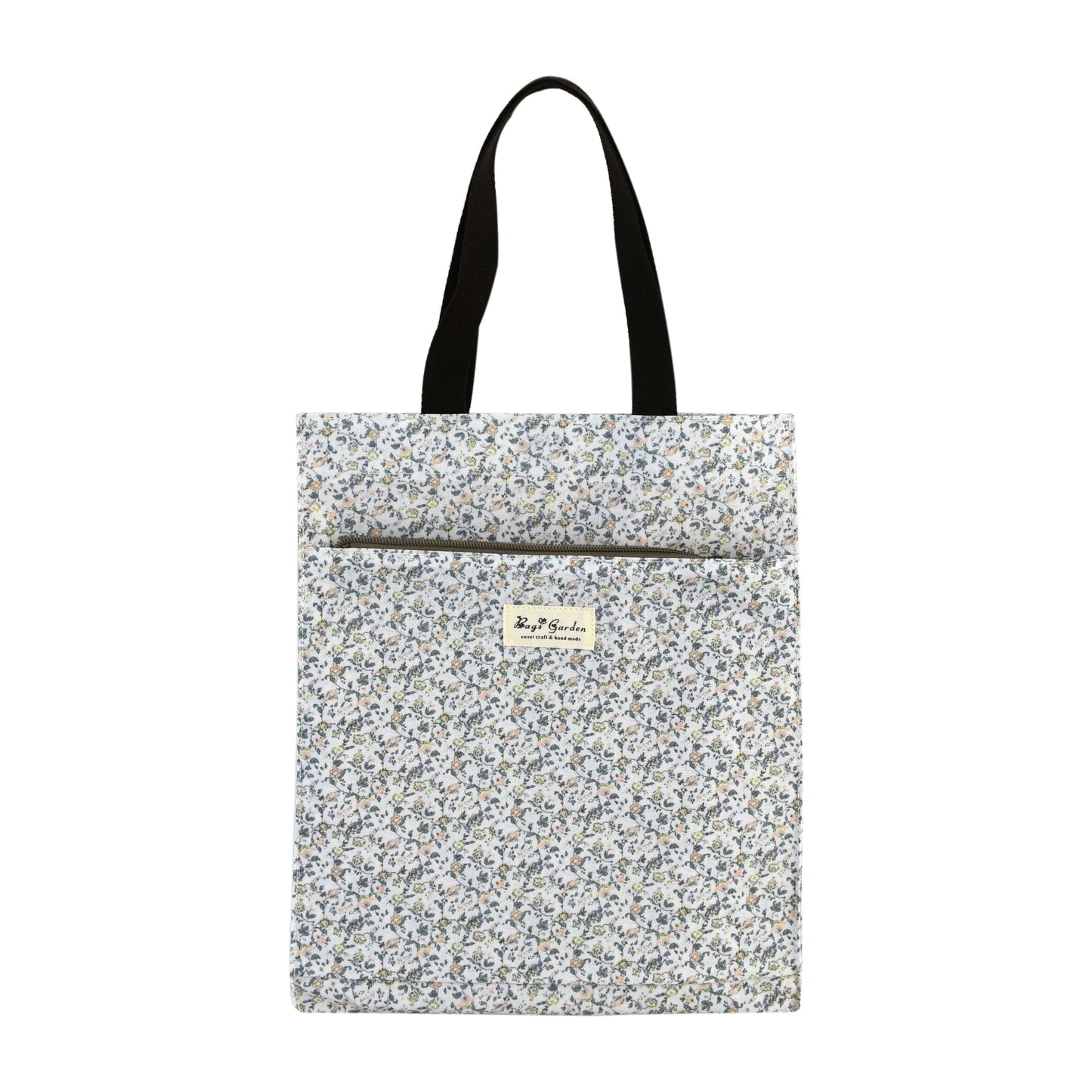 Bolso de Mano Mediano Impermeable Floral | Bolsa de Almuerzo Multifuncional con Bolsillo