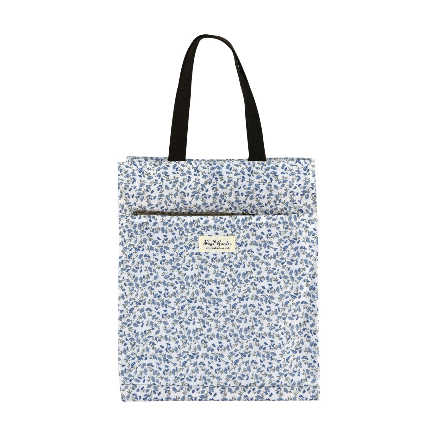 Bolso de Mano Mediano Impermeable Floral | Bolsa de Almuerzo Multifuncional con Bolsillo
