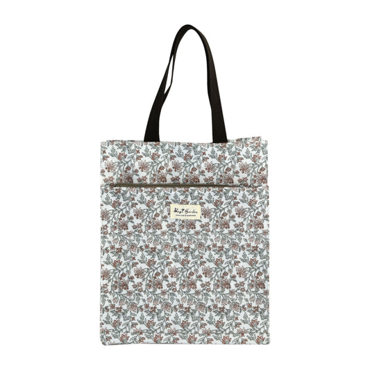 Bolso de Mano Mediano Impermeable Floral | Bolsa de Almuerzo Multifuncional con Bolsillo