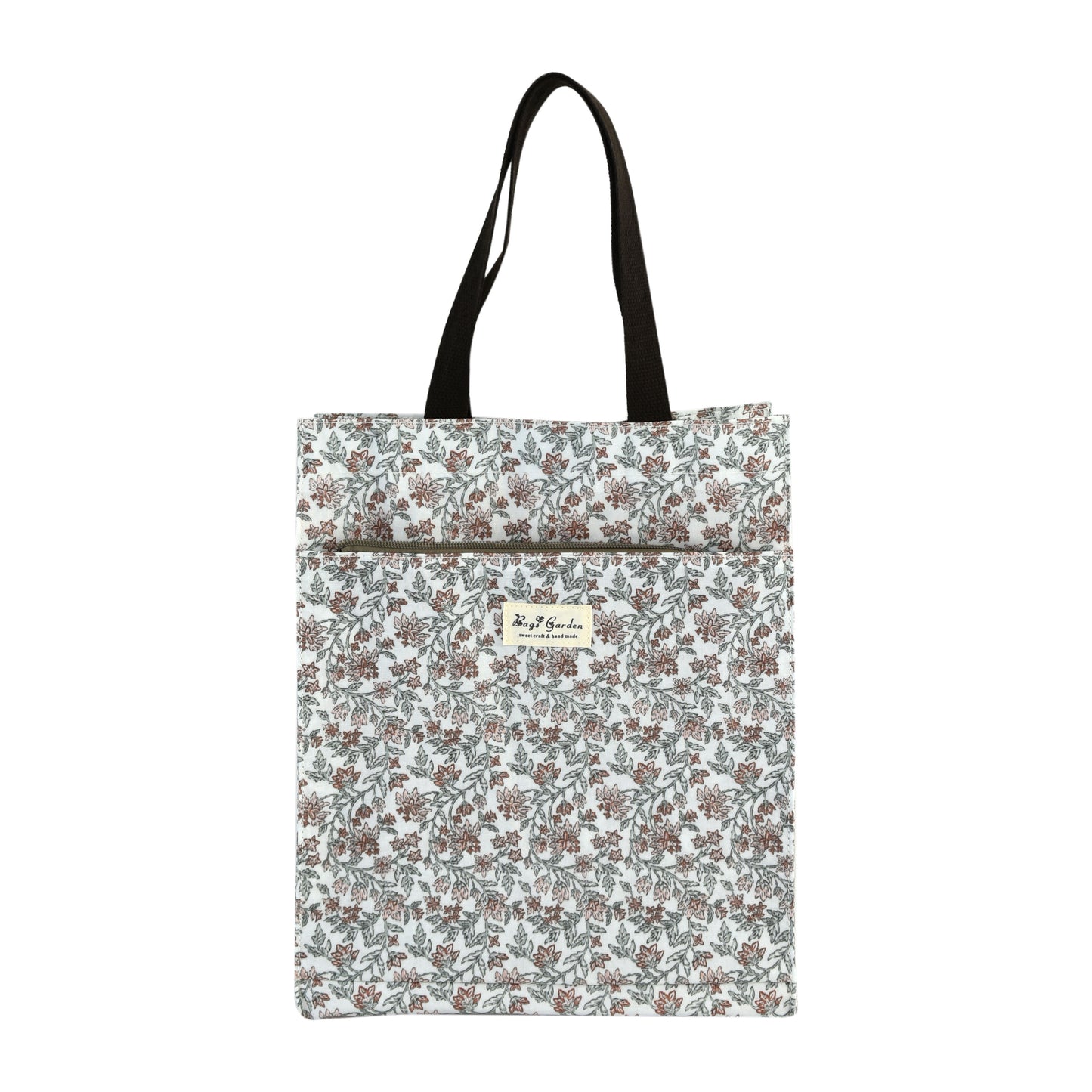 Bolso de Mano Grande Impermeable Floral | Bolsa de Almuerzo Multifuncional con Bolsillo