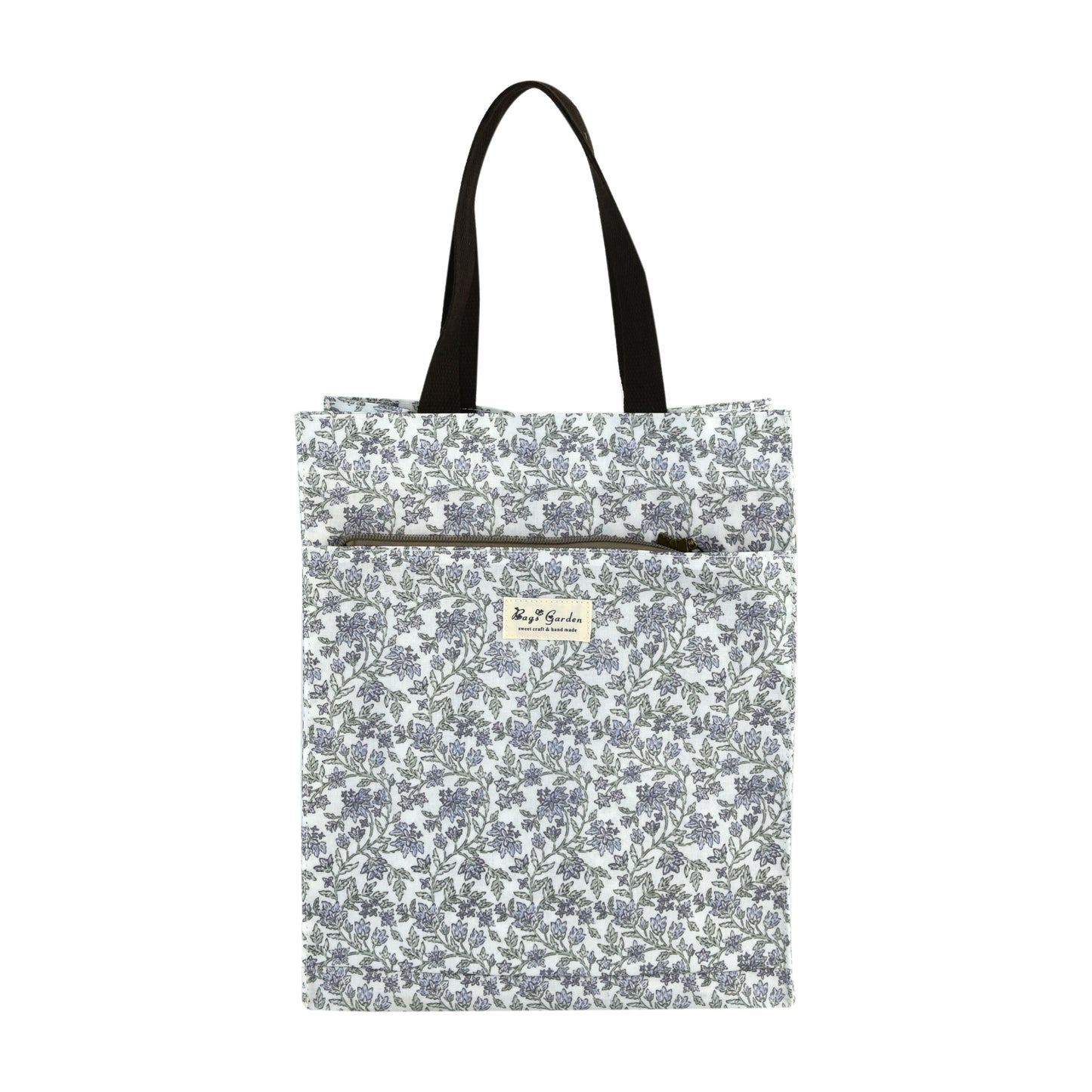 Bolso de Mano Mediano Impermeable Floral | Bolsa de Almuerzo Multifuncional con Bolsillo
