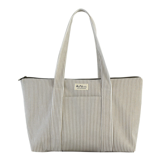 Bolso Tote de Algodón Rayas | Bolsa de Viaje y Uso Diario