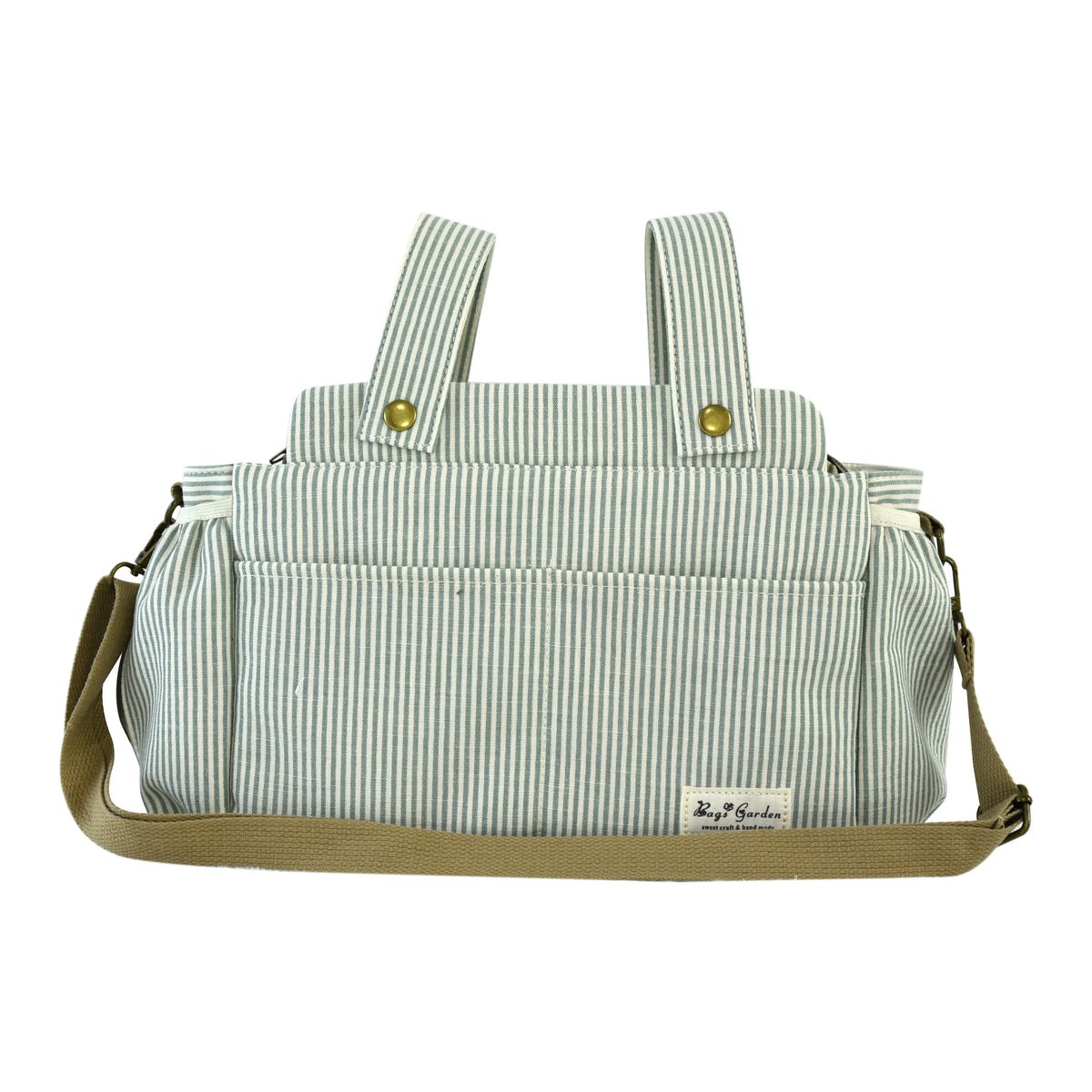 Organizador de Carrito de Bebé Rayas Algodón | Bolsa Maternal Multifuncional