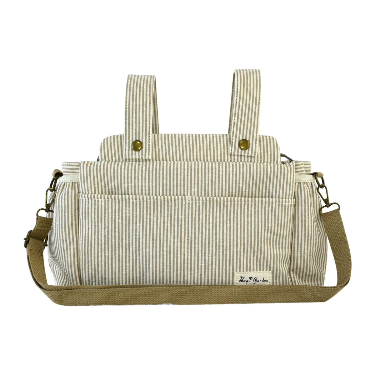 Organizador de Carrito de Bebé Rayas Algodón | Bolsa Maternal Multifuncional
