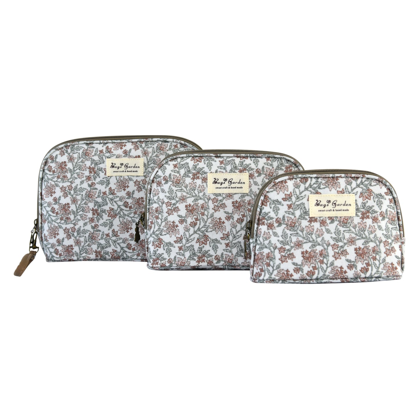 Set de 3 Neceseres Impermeables con Flores | Bolsas de Aseo y Maquillaje Multiusos para Viaje