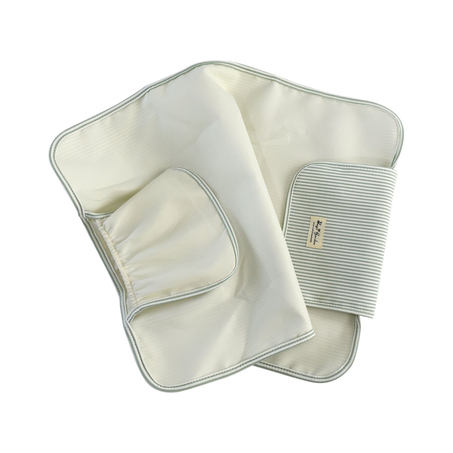 Cambiador de Bebé de Algodón Rayas Plegable | Colchoneta Portátil