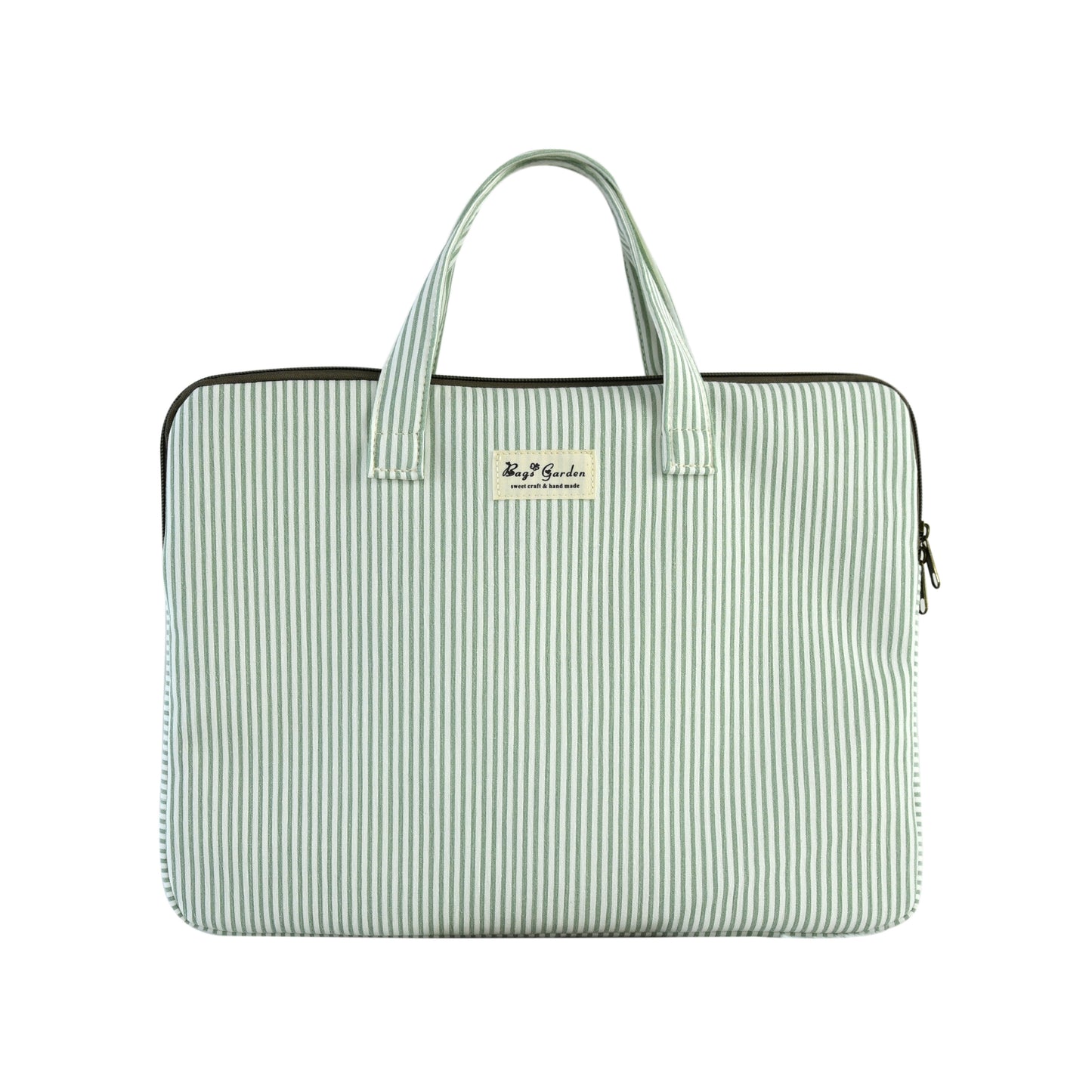 Bagsgarden Funda para Portátil 16” de Algodón Rayas | Bolso Protector Acolchado