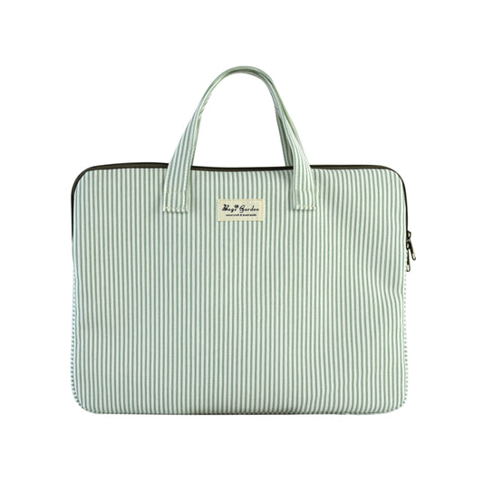 Bagsgarden Funda para Portátil 16” de Algodón Rayas | Bolso Protector Acolchado