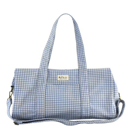 Bolso Barrel de Algodón Vichy con Asa y Bandolera