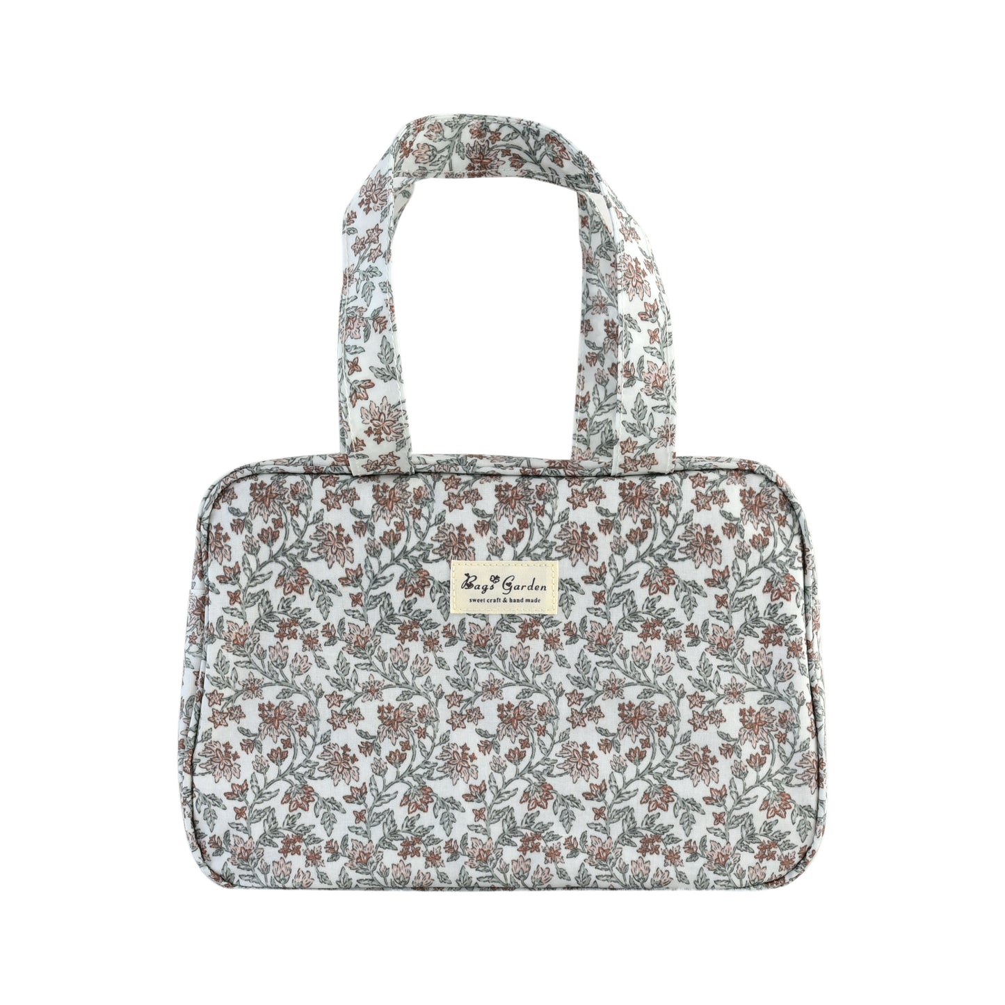 Bolso de Mano rectangular Impermeable Floral | Bolso Tote Compacto para Uso Diario