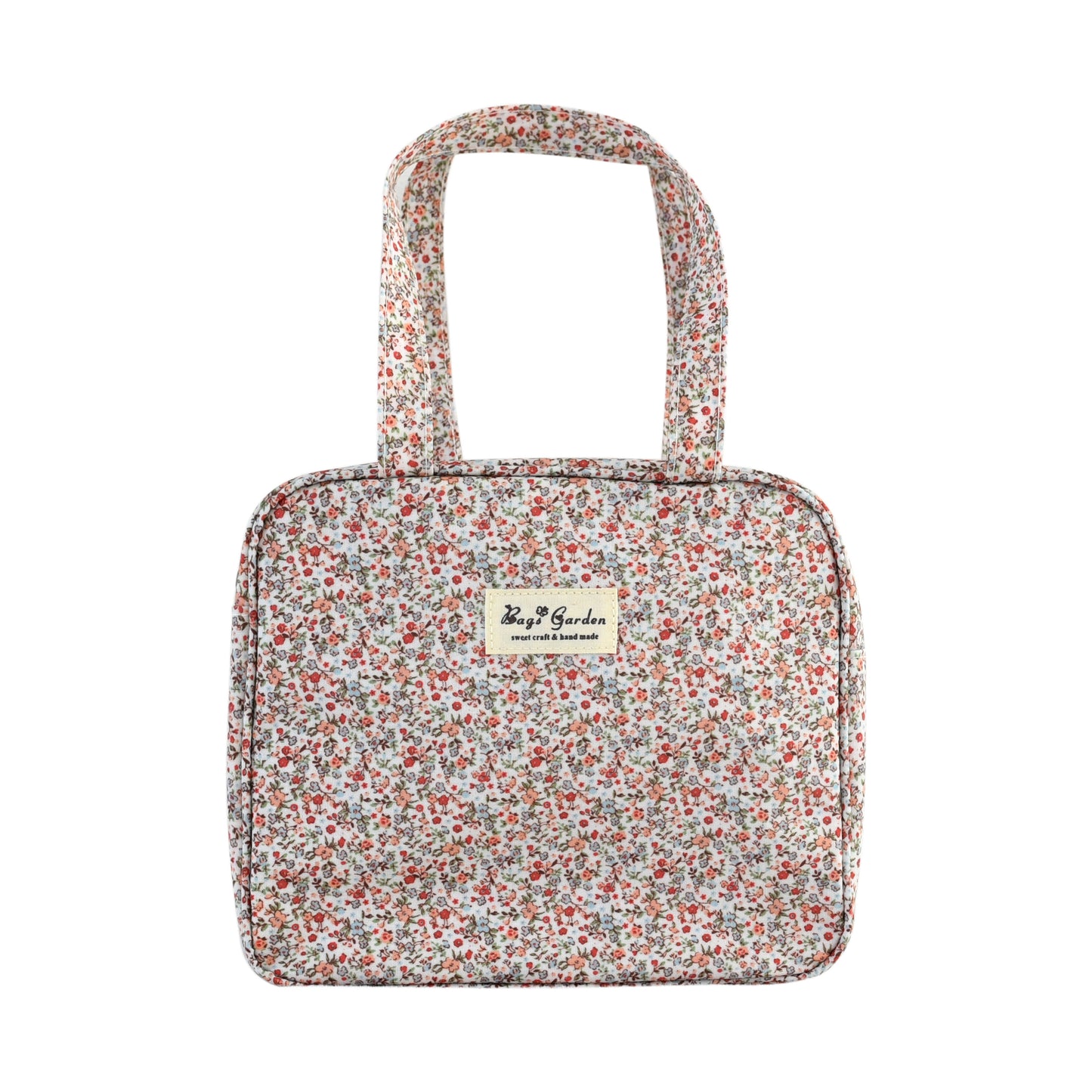 Bolso de Mano cuadrado Impermeable Floral | Bolso Tote Compacto para Uso Diario