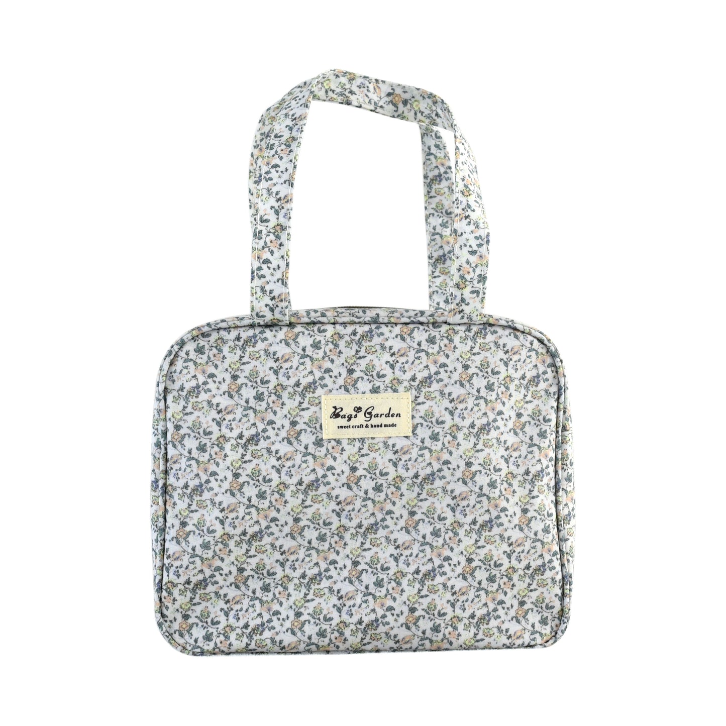 Bolso de Mano cuadrado Impermeable Floral | Bolso Tote Compacto para Uso Diario