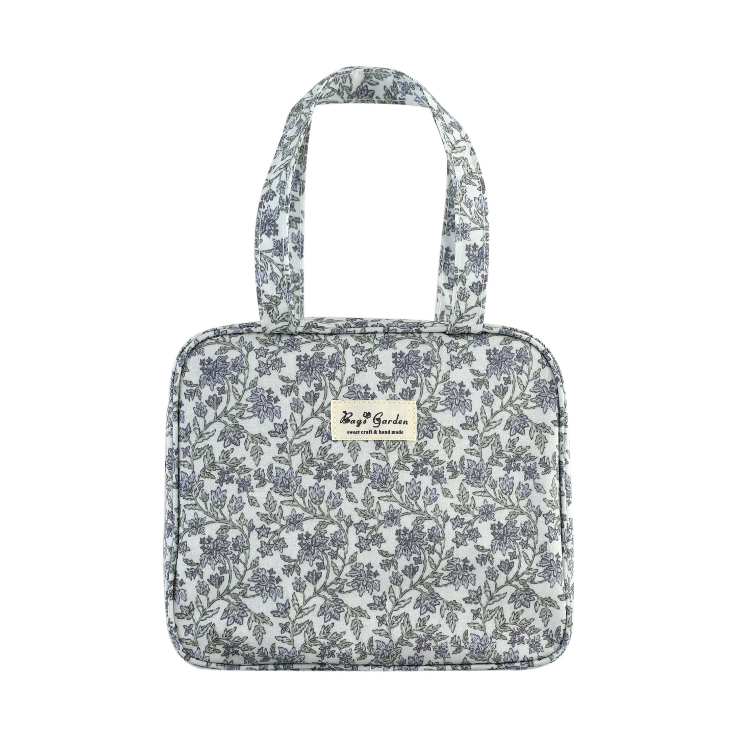 Bolso de Mano cuadrado Impermeable Floral | Bolso Tote Compacto para Uso Diario