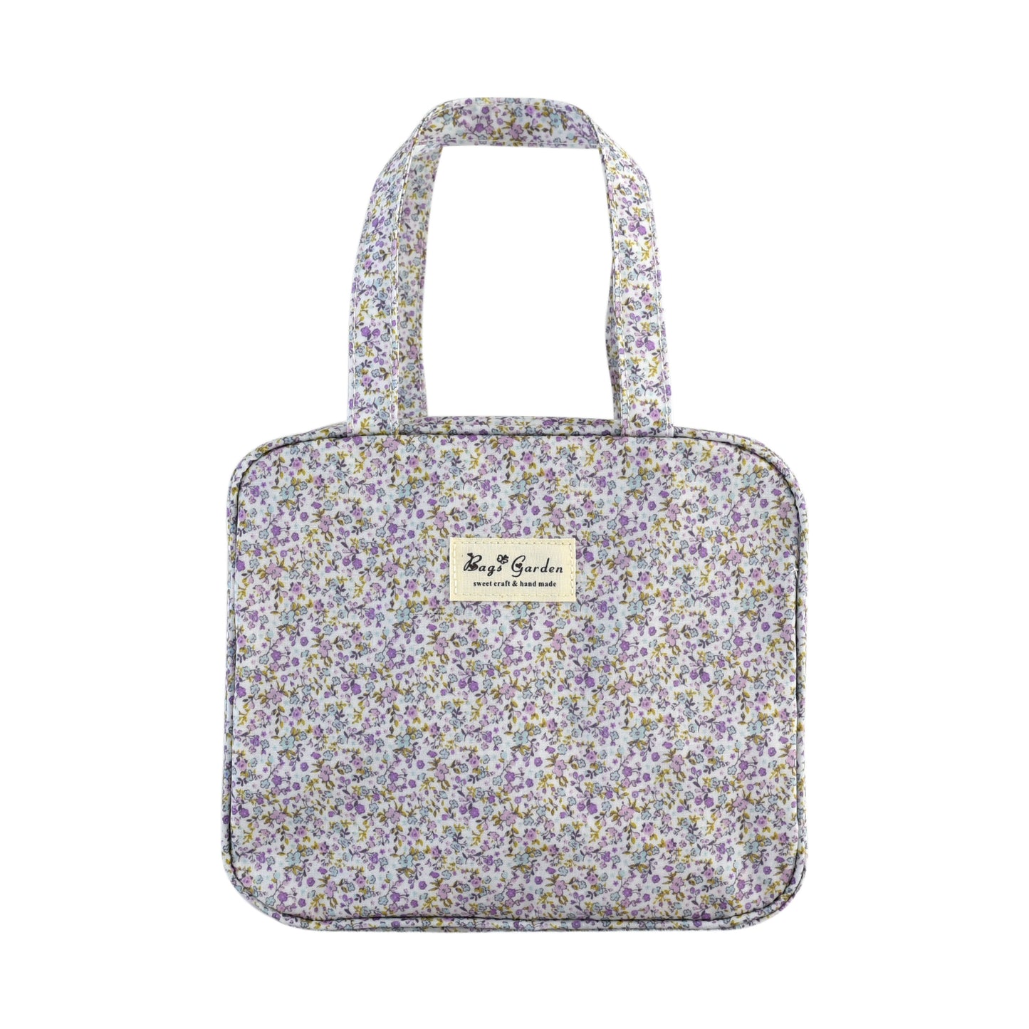 Bolso de Mano cuadrado Impermeable Floral | Bolso Tote Compacto para Uso Diario
