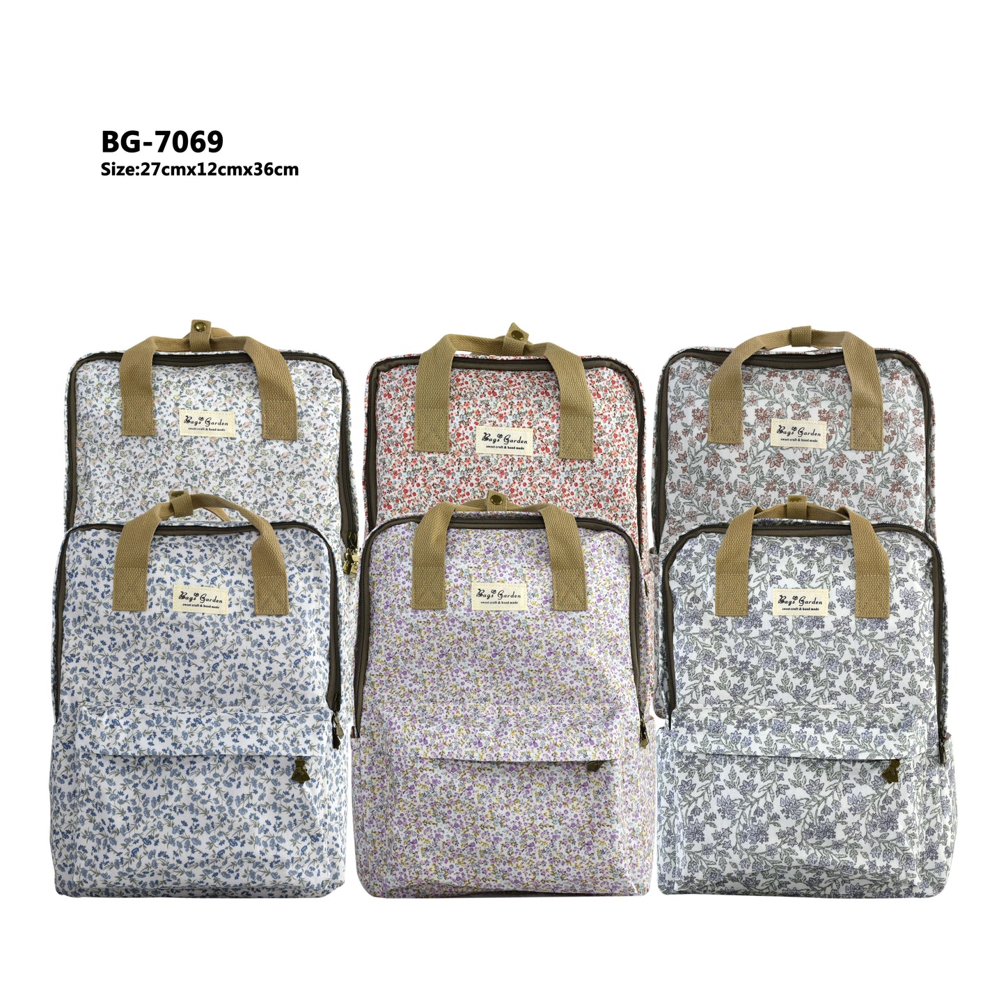 Mochila Impermeable con Flores | Gran Capacidad para Uso Diario