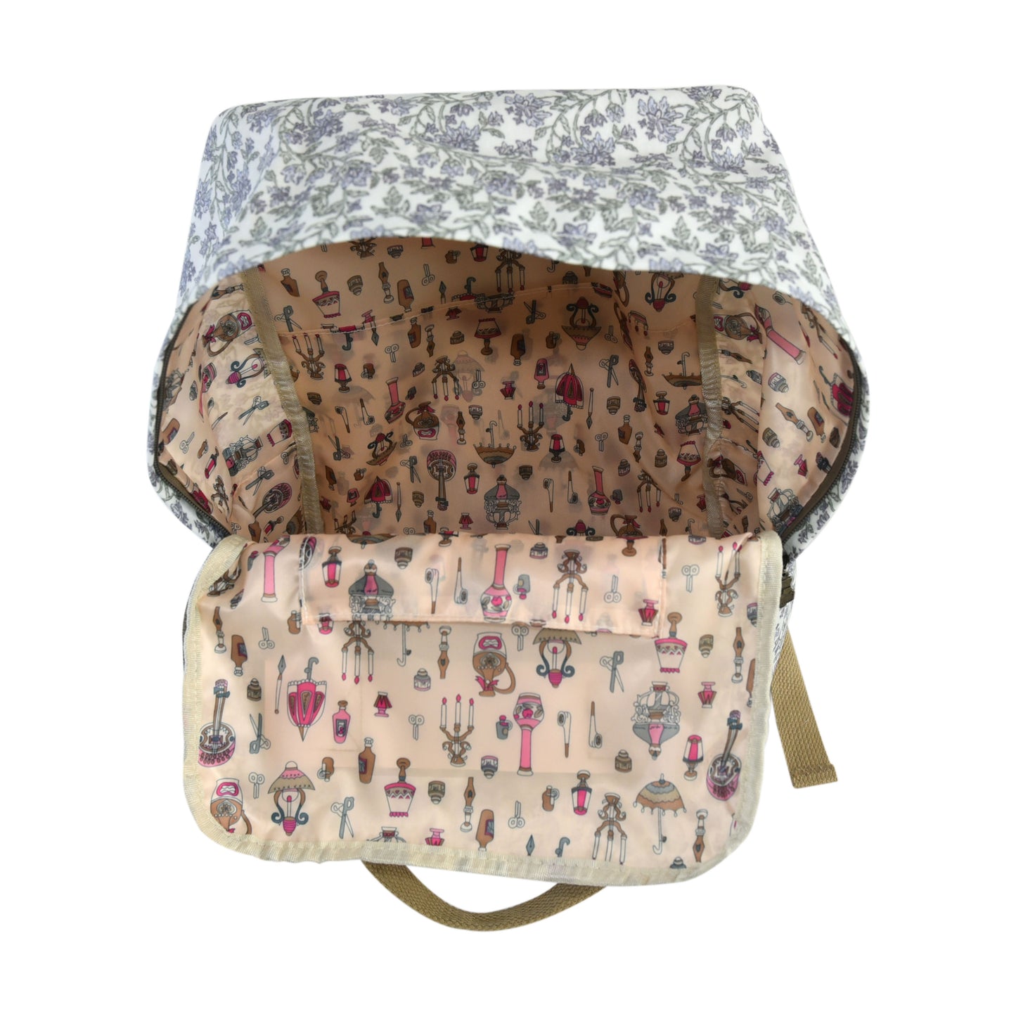 Mochila Impermeable con Flores | Gran Capacidad para Uso Diario