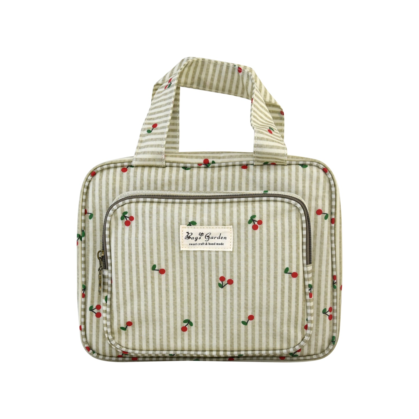 Neceser Pequeño Colgable Rayas con Cerezas