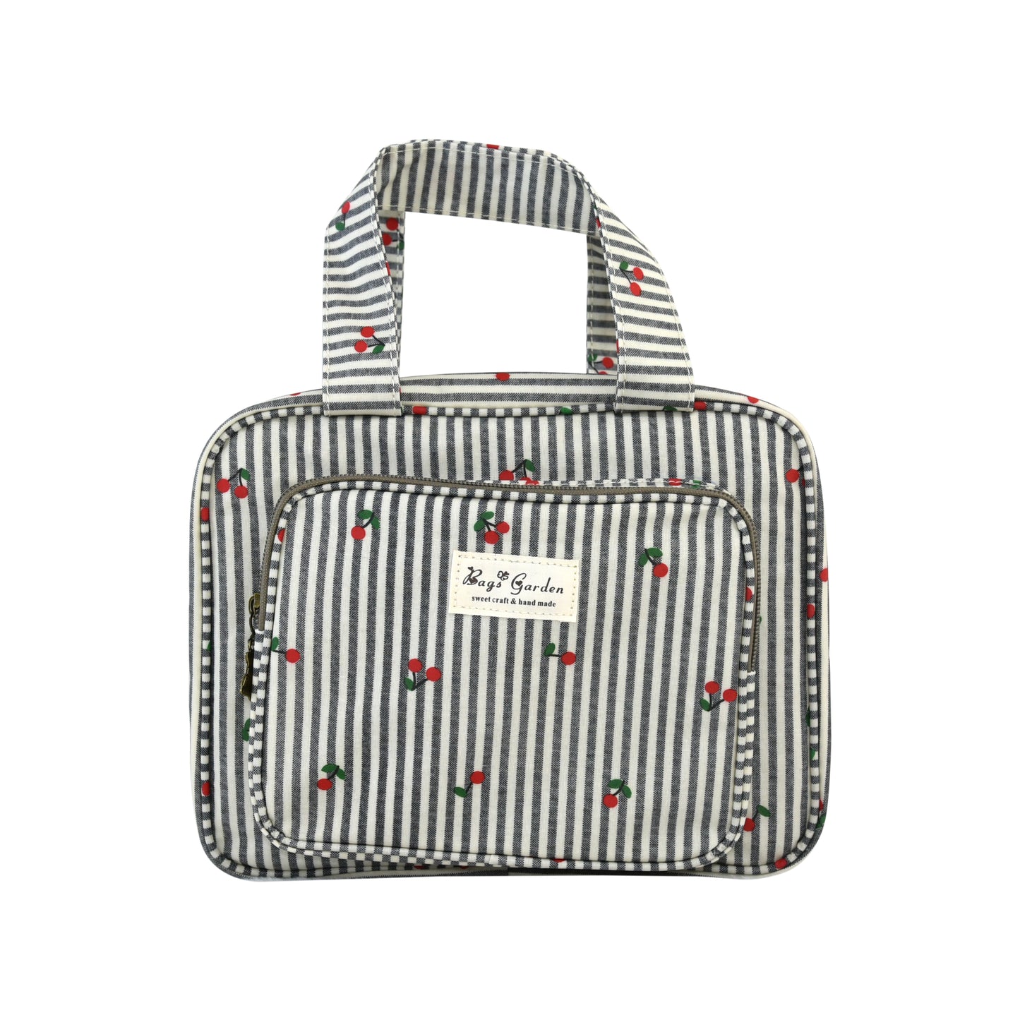 Neceser Pequeño Colgable Rayas con Cerezas
