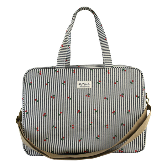 Bolsa de Viaje y Maternidad raya con cerezas