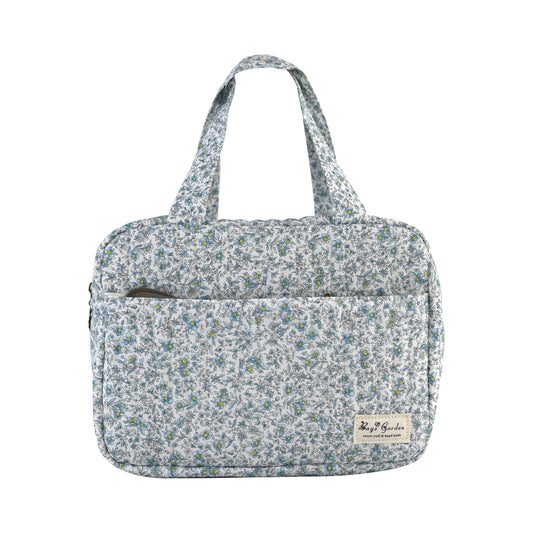 Bolso Organizador Floral de Mano para Artículos de Bebé en Algodón Acolchado