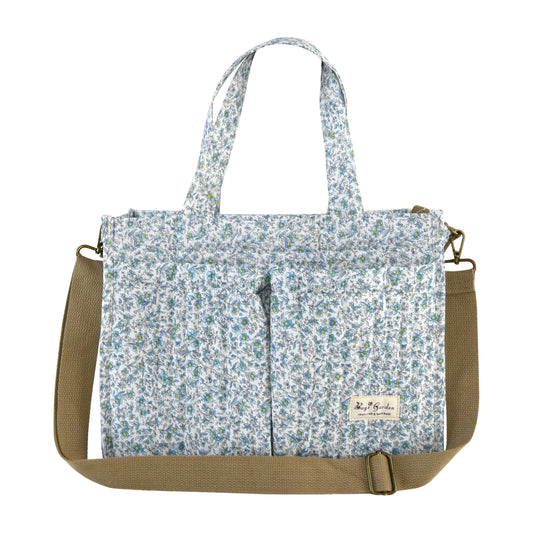 Bolso Organizador Floral para Carrito de Bebé de algodón con Bolsillos, Asas y Correa Ajustable